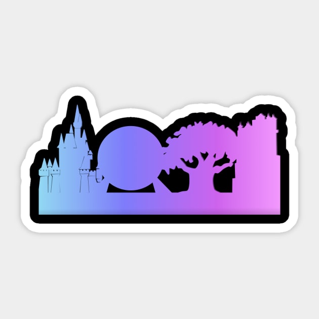 Four Parks Sticker by PrinceHans Designs